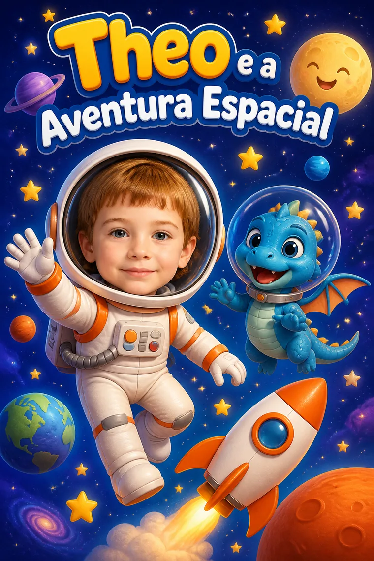 Capa do livro Theo e a Aventura Espacial